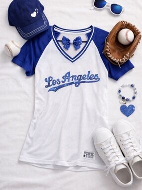 PINK Victoria's Secret Los Angeles Dodgers baseball jersey Size S